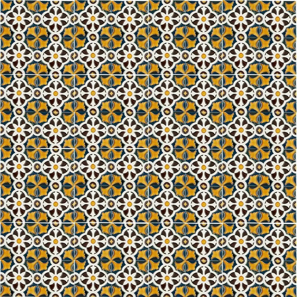 Spanish-Moorish Azulejo 14x14cm