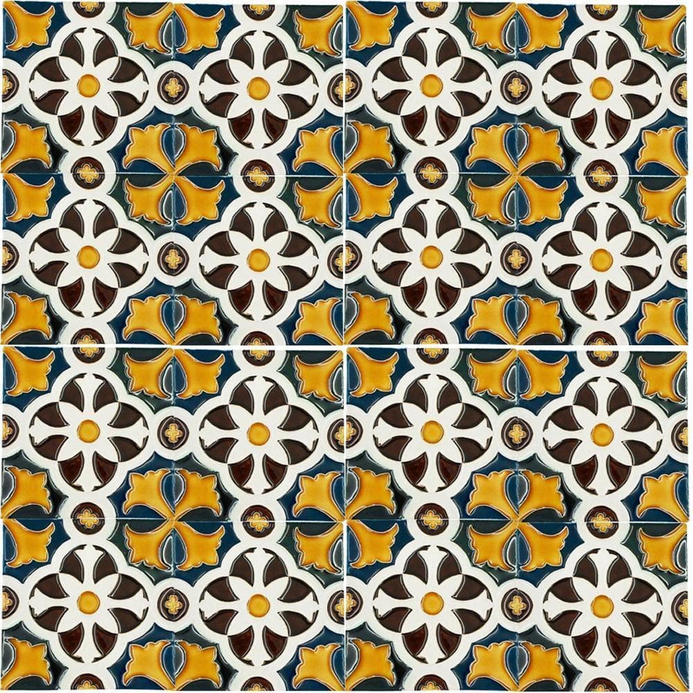 Spanish-Moorish Azulejo 14x14cm