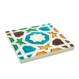 Spanish-Moorish Azulejo 8.5x8.5 cm