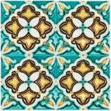 Spanish-Moorish Azulejo 8.5x8.5 cm