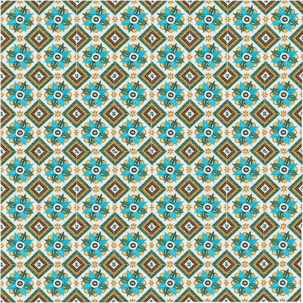 Spanish-Moorish Azulejo 8.5x8.5 cm