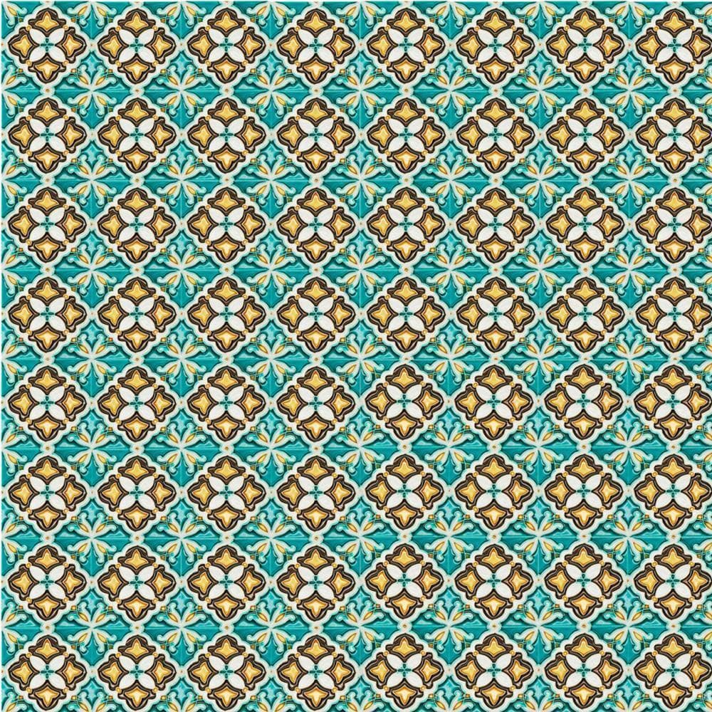 Spanish-Moorish Azulejo 8.5x8.5 cm