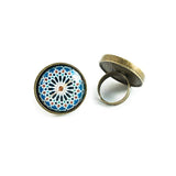 Azulejo I Metal and glass Ring