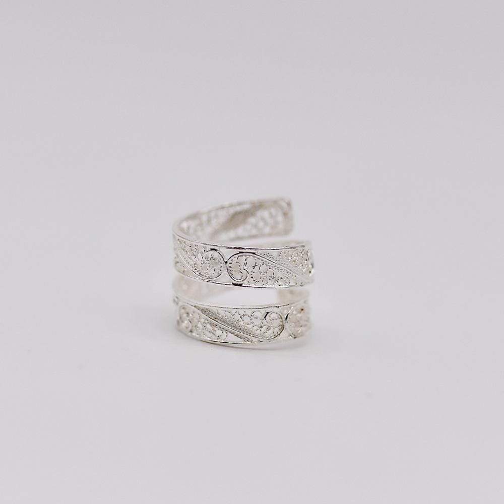 Serpente I Bague en filigrane d'argent