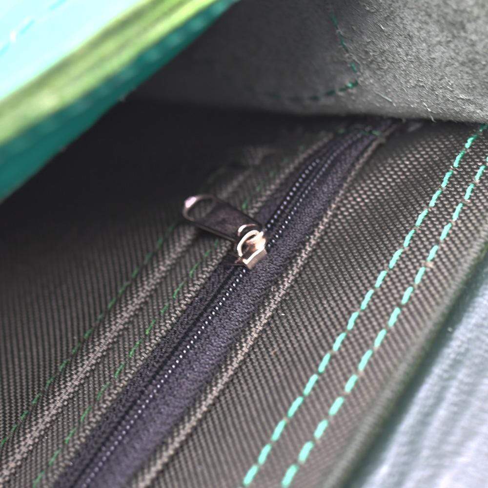 Besace en tissu du Minho I Produit de l'artisanat du Portugal Sac bandoulière en cuir vert