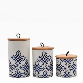 Boite de cuisine en céramique du Portugal I Motif Azulejos bleu Boites de cuisine "Azulejos" - Bleu