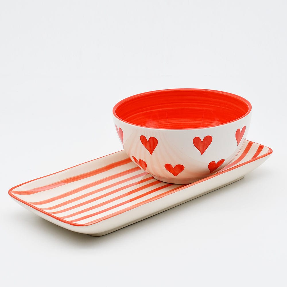 Bol en céramique portugaise I Vaisselle du Portugal en ligne Bol "Namorados" 15cm - Orange