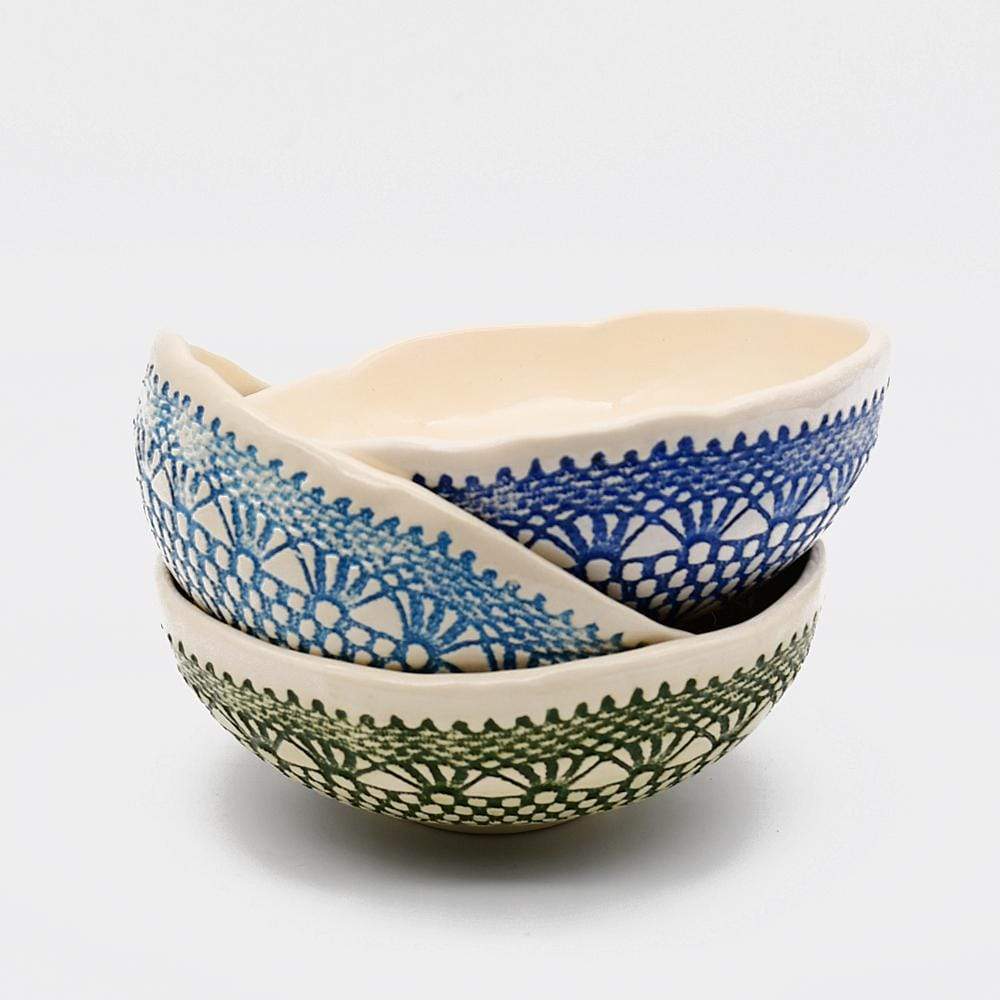 Bol "Renda" vert - 16cm