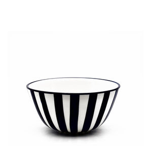 Bol en porcelaine portugaise I Vaisselle du Portugal en ligne Bol "Costa Nova Mar" - Noir 16cm