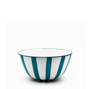 Bol en porcelaine portugaise I Vaisselle du Portugal en ligne Bol "Costa Nova Mar" - Turquoise 16cm