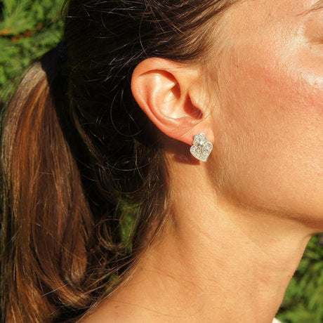 Coração de Viana I Boucles d'oreille en argent doré - 2cm