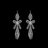 Brincos À Rei I Silver Filigree Earrings - 6.5 cm