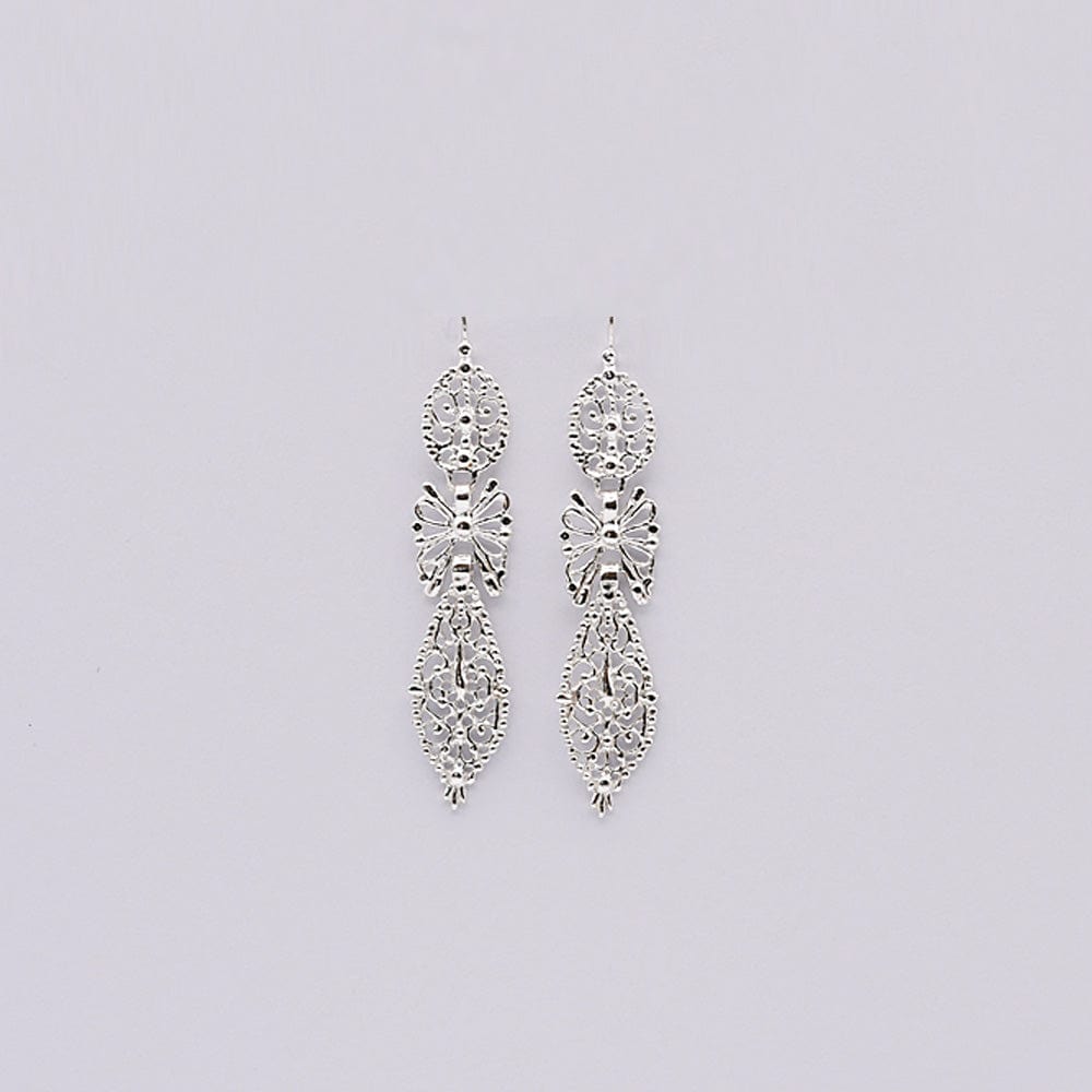 Boucles d'oreille du Roi en filigrane d'argent I Vente bijoux argent Brincos À Rei I Boucles d'oreille en argent - 6cm