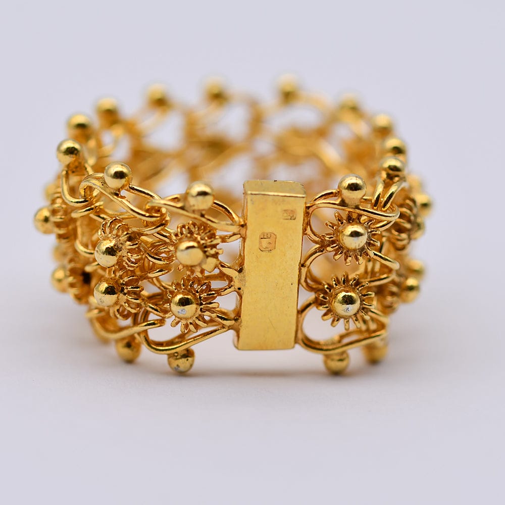 Boucles d'oreille en filigrane d'argent doré I Vente de bijoux argent #Á Portuguesa I Bague en argent doré