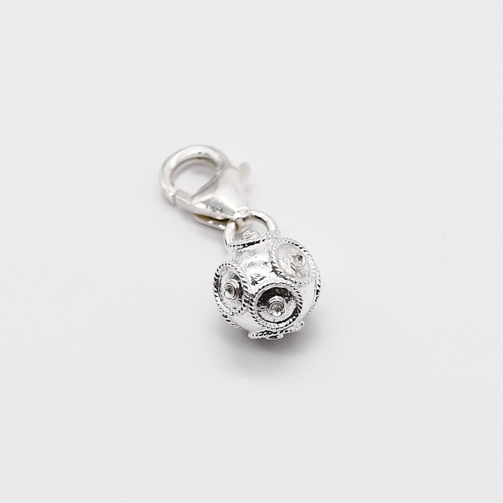 Boucles d'oreille en filigrane d'argent doré I Vente de bijoux argent Charm Conta de viana Argent Alma & Coraçao