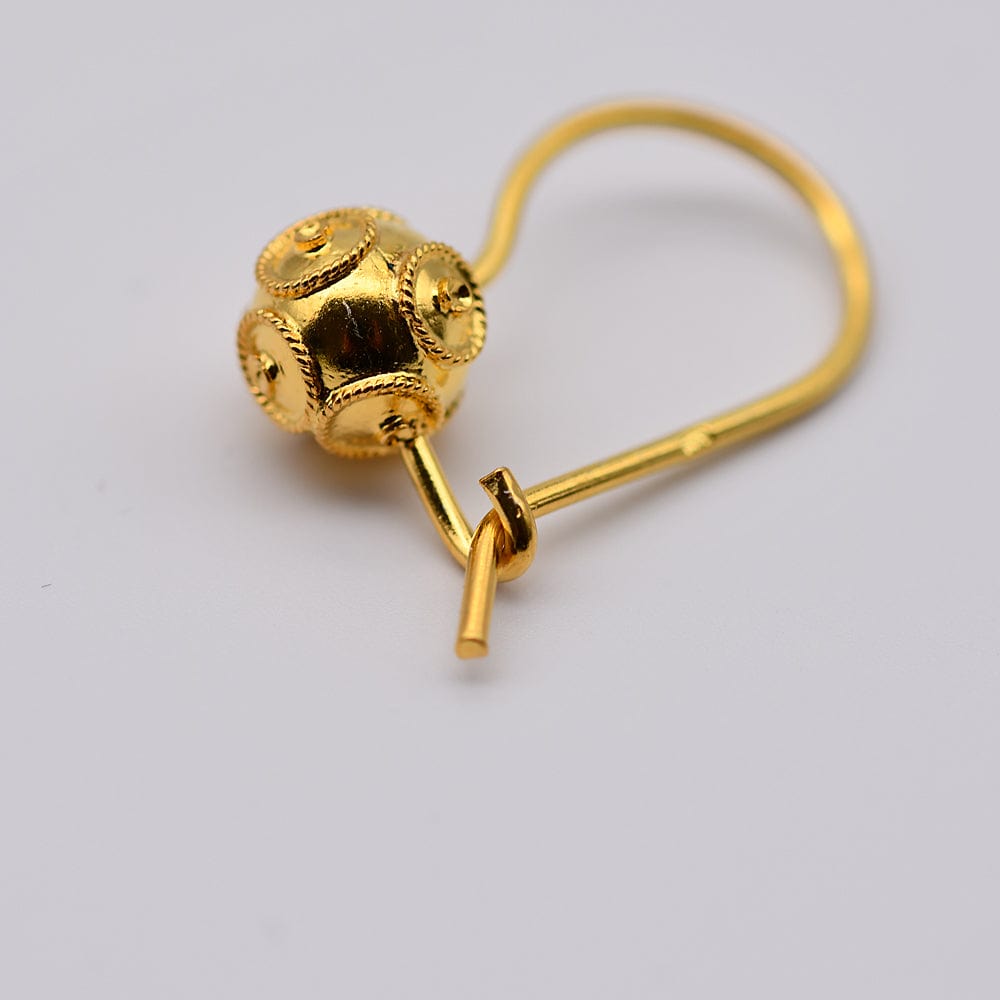 Boucles d'oreille en filigrane d'argent doré I Vente de bijoux argent #Conta de Viana I Boucles d'oreille en argent doré