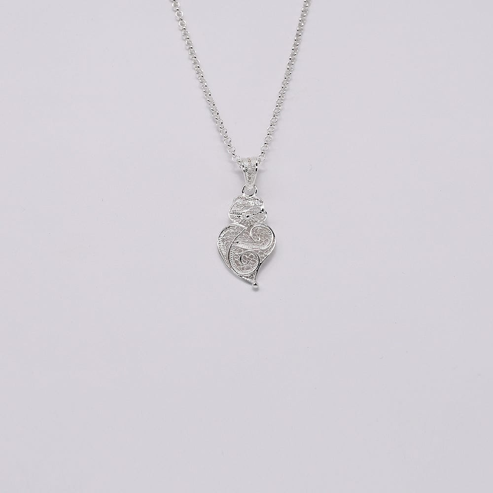 Boucles d'oreille en filigrane d'argent doré I Vente de bijoux argent #Coração de Viana I Pendentif en argent - 3cm