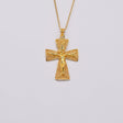 Boucles d'oreille en filigrane d'argent doré I Vente de bijoux argent #Cruz I Pendentif en filigrane d'argent doré - 5,5cm