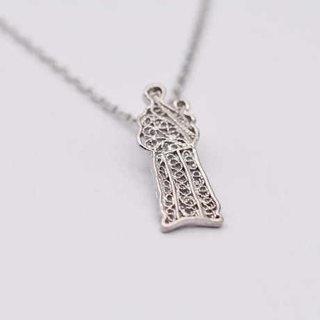 Boucles d'oreille en filigrane d'argent doré I Vente de bijoux argent Santo Antônio I Collier en argent