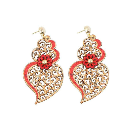 Heart of Viana I Red Cork earrings