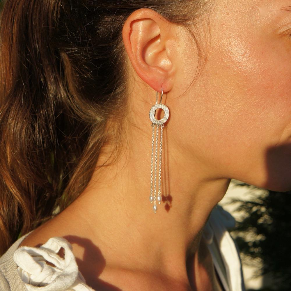 Circulo I Silver filigree earrings