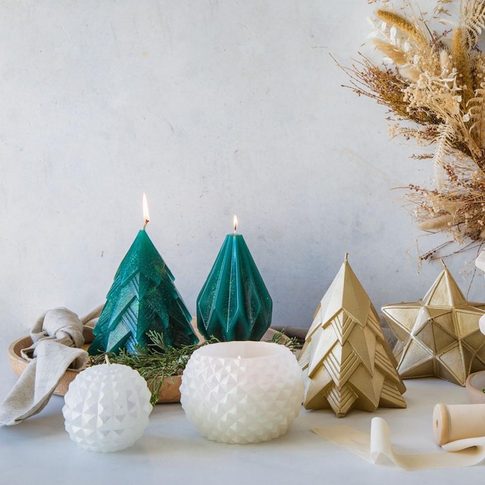 Bougie décorative Blanche en forme d'artichaut Bougie parfumée