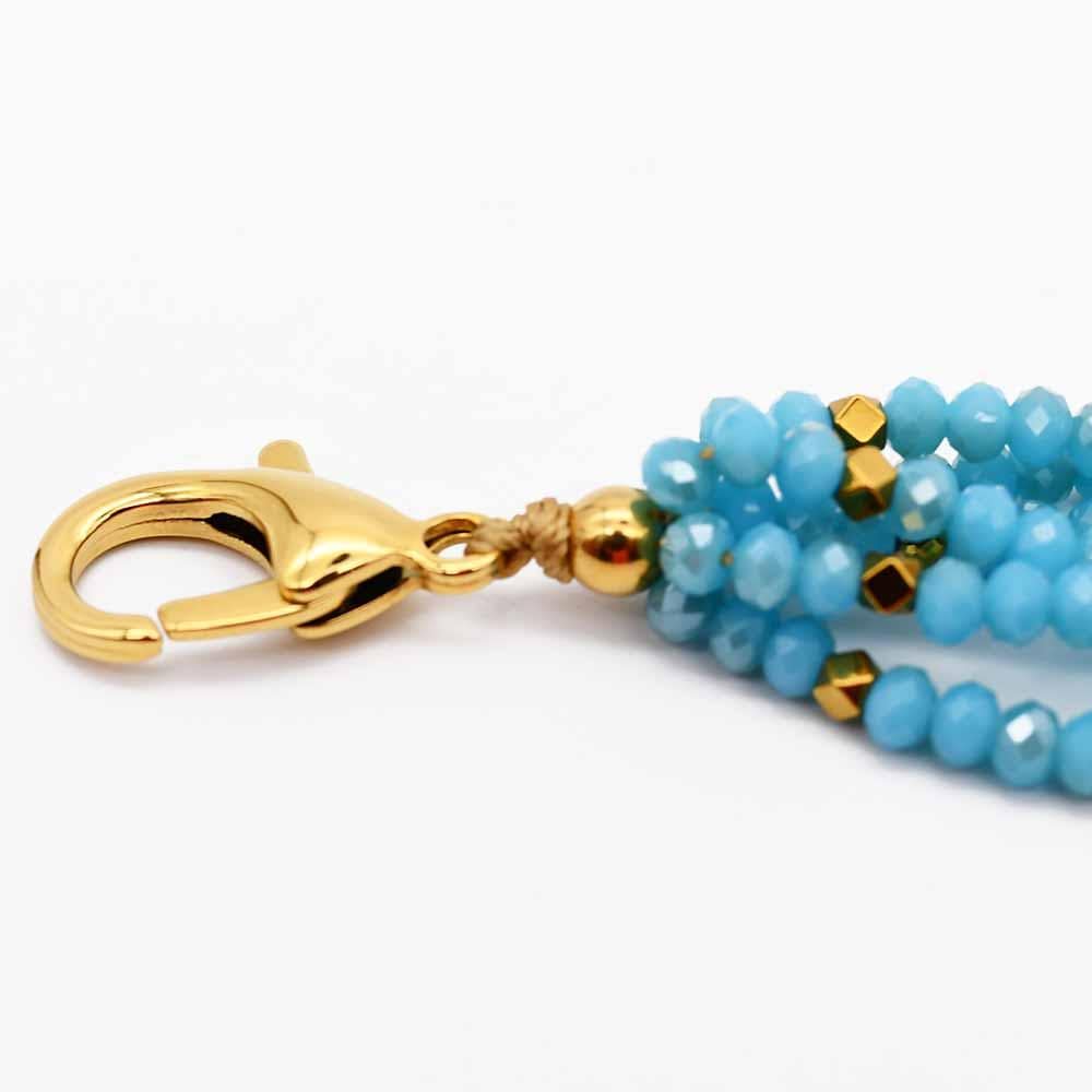 Bracelet de perles de verre Turquoise I Bijoux portugais Bracelet de perles de verre - Turquoise