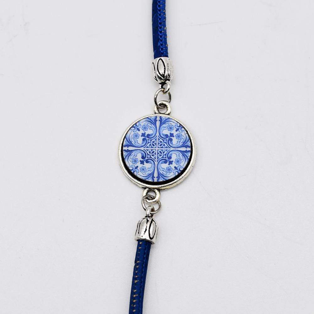 Bracelet fantaisie Azulejos I Bijoux fantaisie portugais Bracelet fantaisie "Azulejos" - Bleu dur