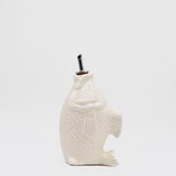Carafe à huile en céramique en forme de Poisson - Blanche