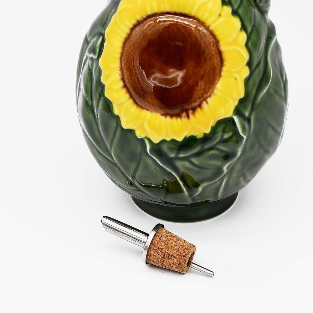 Carafe à huile en céramique en forme de Tournesol