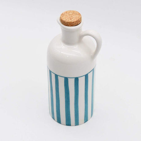 Carafe avec bouchon en liège I Vente en ligne Carafe à bouchon "Costa Nova Mar" 18cm - Turquoise 17cm
