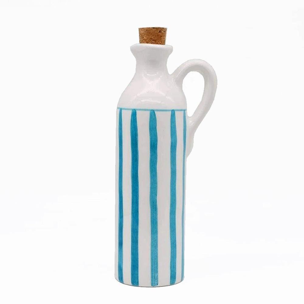 Carafe avec bouchon en liège I Vente en ligne Carafe à bouchon "Costa Nova Mar" 25cm - Turquoise 25cm