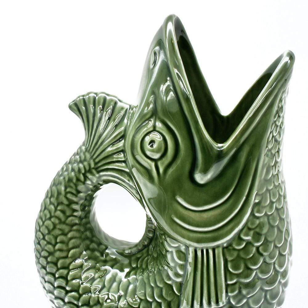 Carafe en céramique en forme de Poisson - Verte