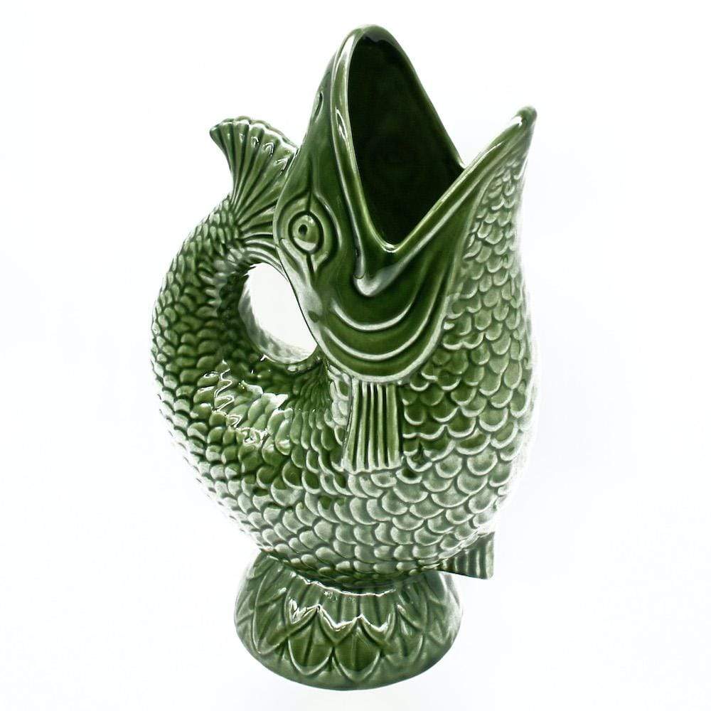 Carafe en céramique en forme de Poisson - Verte