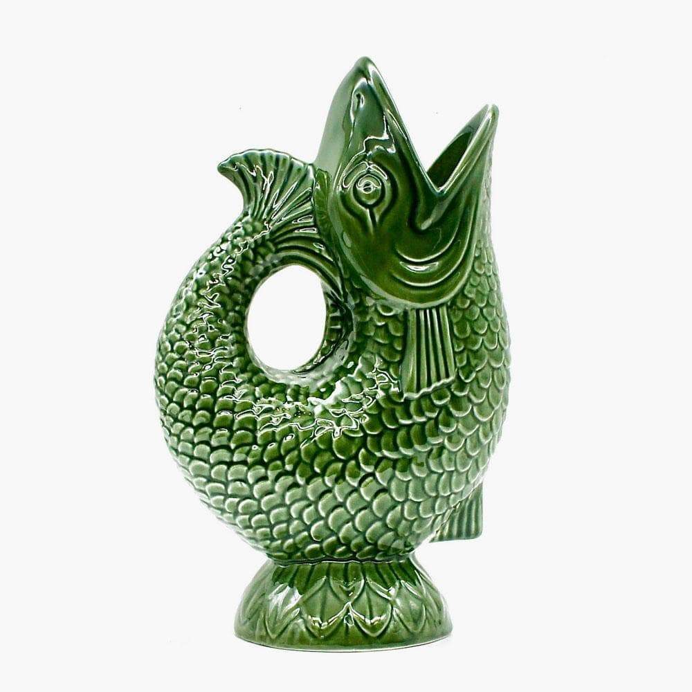 Carafe en céramique en forme de Poisson - Verte