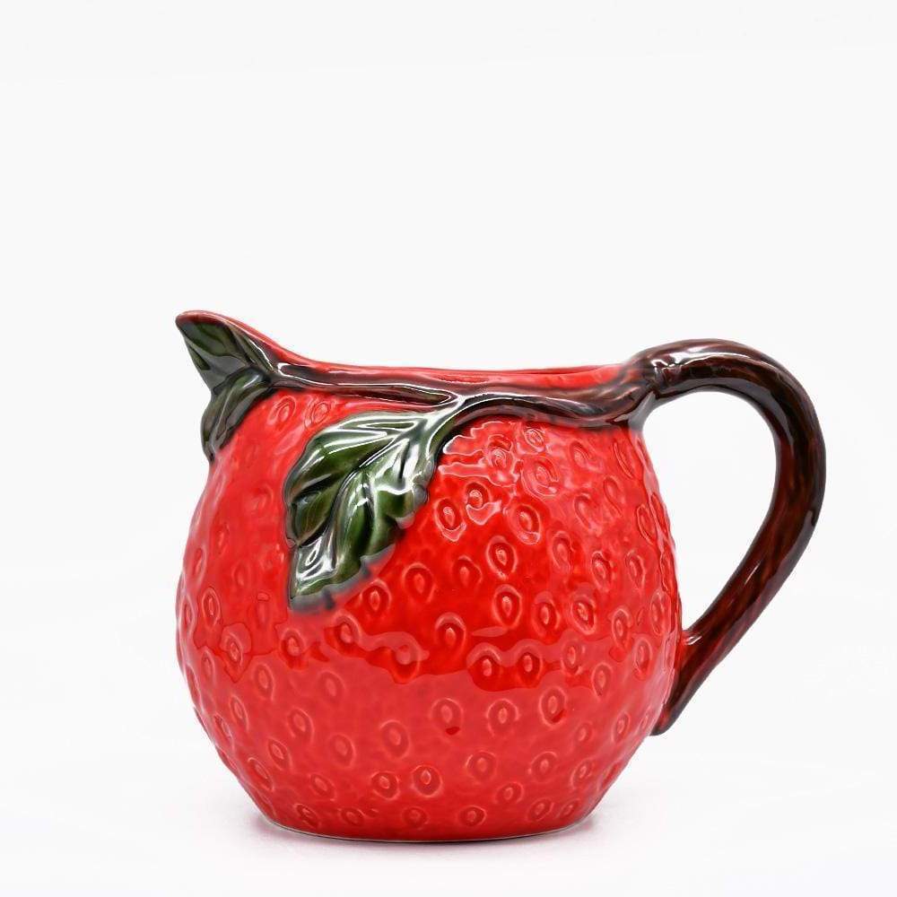 Vase Céramique En Forme De Fruit - Décoration Centrale Rustique Pour Cuisine, Salon Ou Bureau - 19.6 X 8.4 Cm