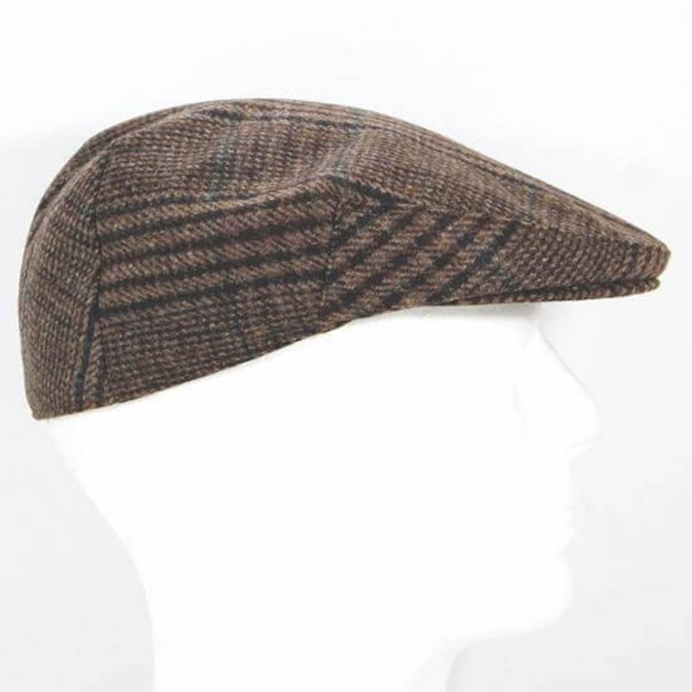 Casquette portugaise en laine en Tweed Gris I Casquette pour homme Casquette portugaise en laine Tweed marron