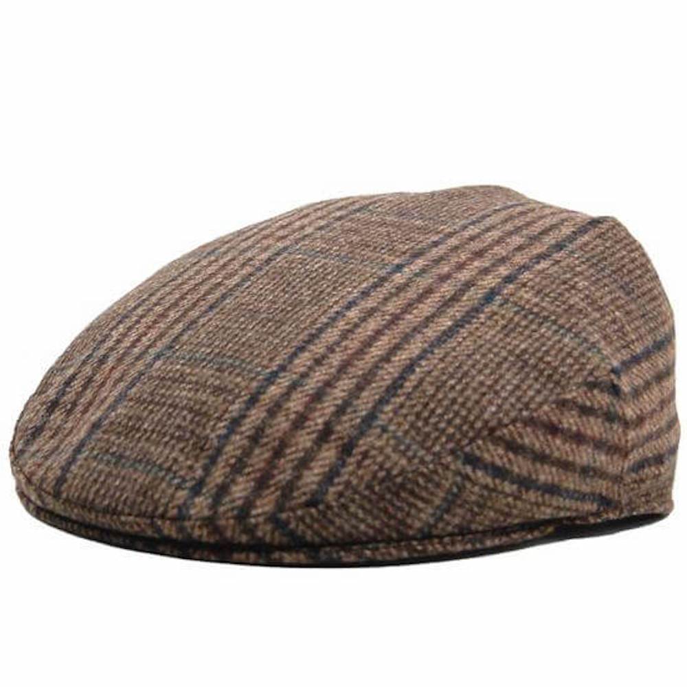 Casquette portugaise en laine en Tweed marron I Casquette pour homme Casquette portugaise en laine Tweed marron