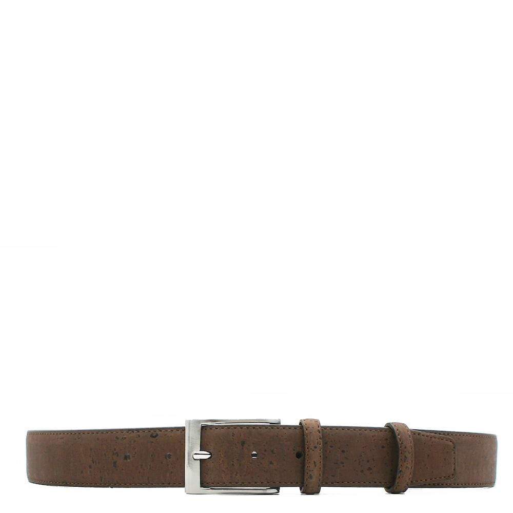 Ceinture en liège et cuir marron