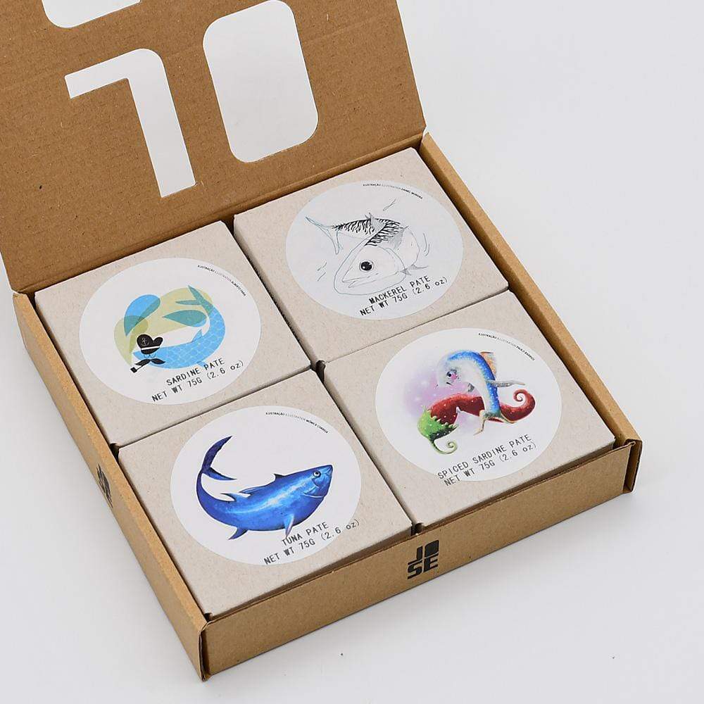 Coffret de 4 petits patés de poisson I Origine Portugal Coffret de 4 patés de poisson