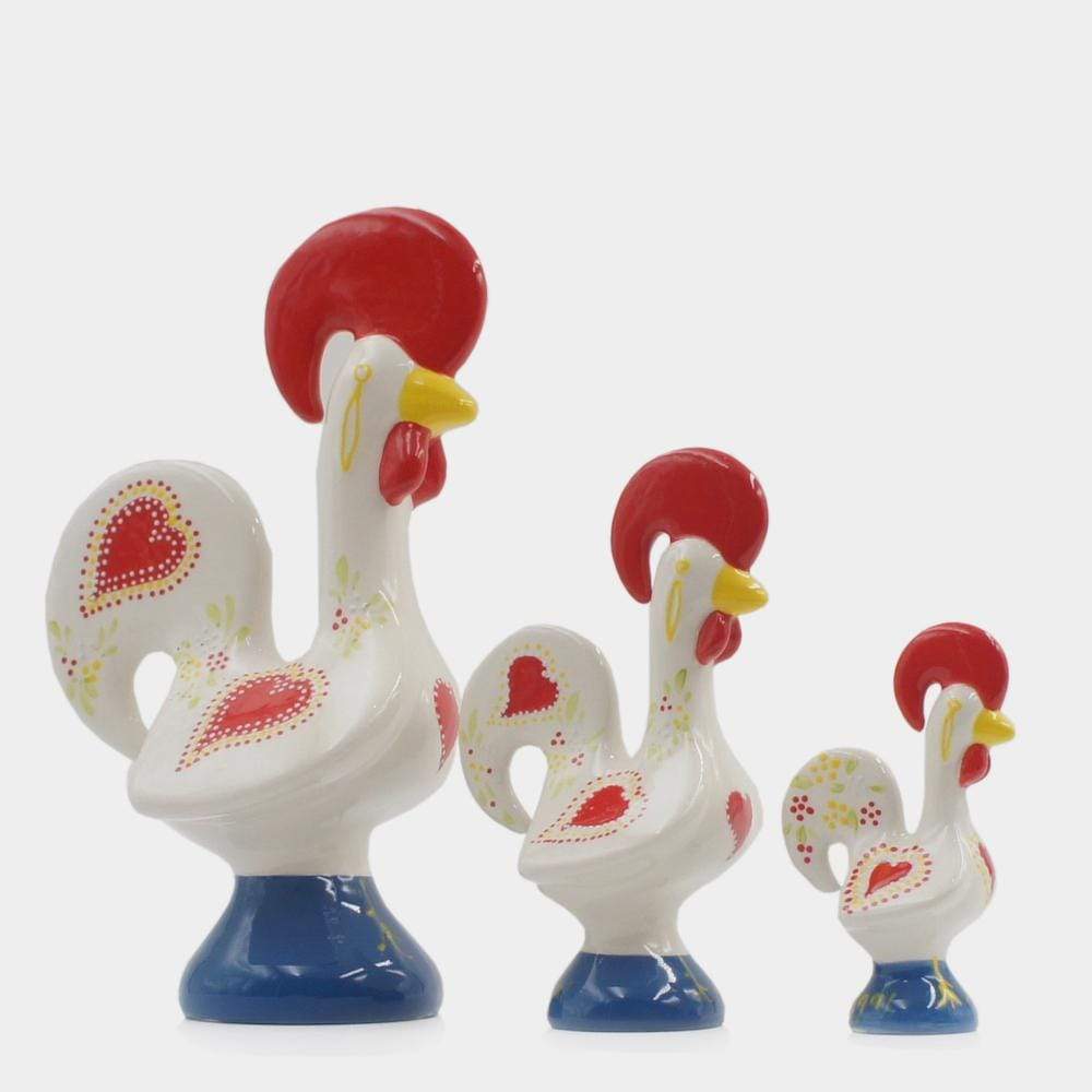Traditional Barcelos Rooster - White
