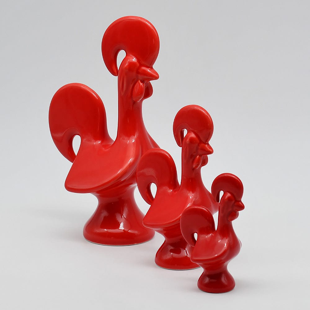 Coq portugais en céramique I Produit artisanal du Portugal #DRAFT Coq de Barcelos en céramique - Rouge