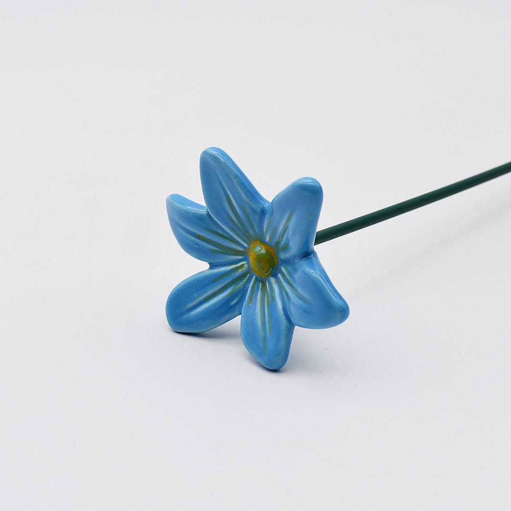 Coupe en céramique en forme de coquillage Fleurs en céramique Fleur bleue