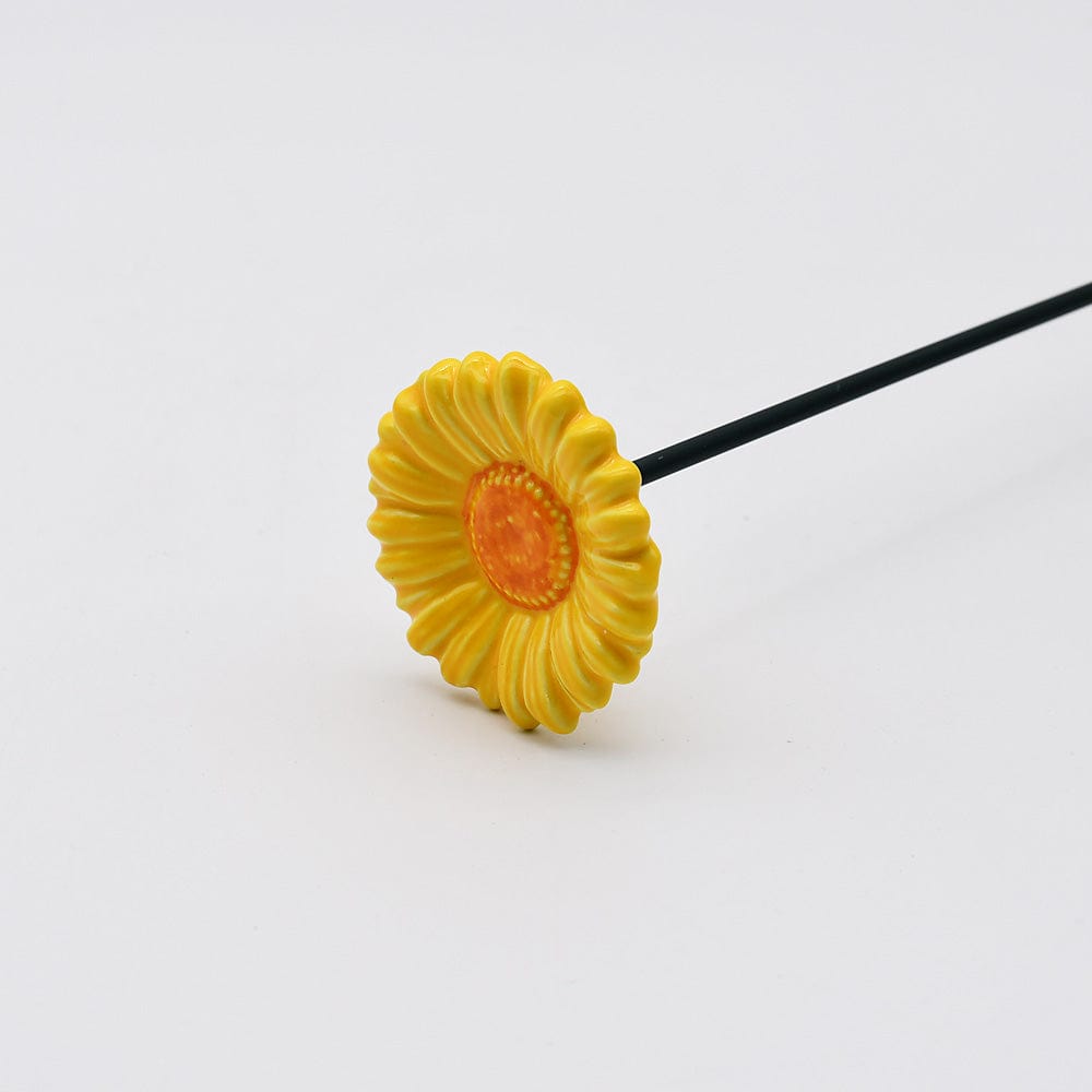 Coupe en céramique en forme de coquillage Fleurs en céramique Fleur jaune