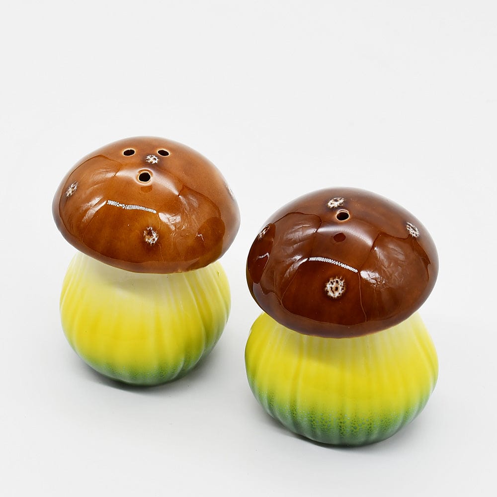 Salière et poivrier en forme de champignon, 13 x 10 cm, bois d'olivier -  Votre boutique en ligne suisse d'articles en matières naturelles