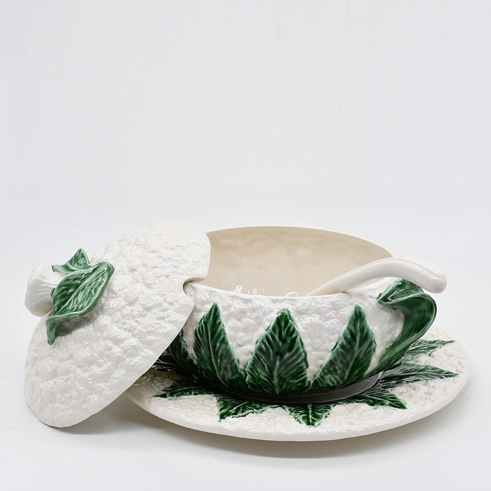 Coupe portugaise bleue cobalt en forme de coquillage #A Soupière