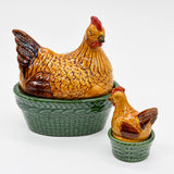 Coupe portugaise bleue cobalt en forme de coquillage #A Terrine en céramique "Galinha"