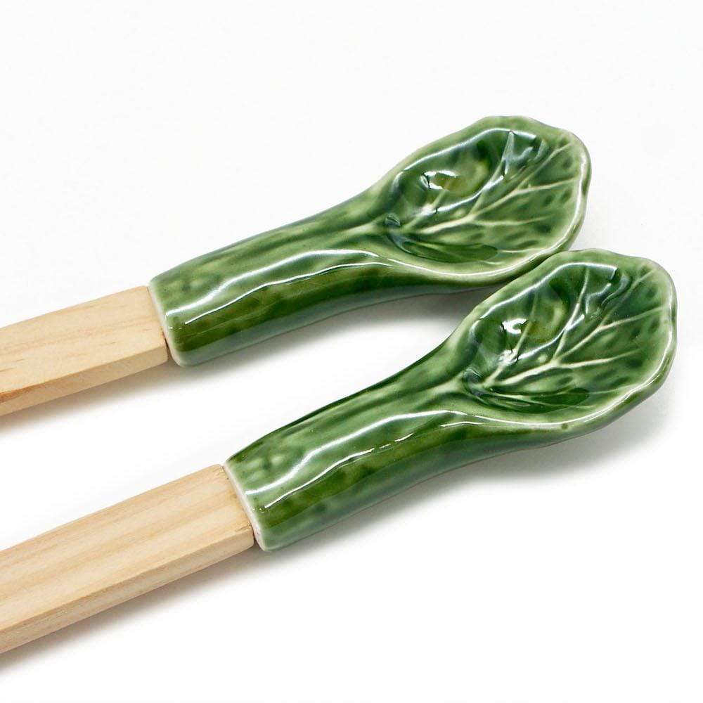 Couverts de service en forme de chou - Vert