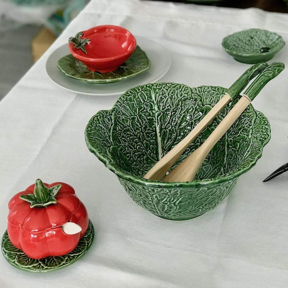 Couverts de service en forme de chou - Vert