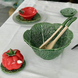Couverts de service en forme de chou - Vert
